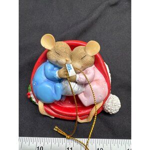 Bradford Exchange 2012 "Kiss And Be Merry" Christmas Ornament Hersey Kiss Mouses